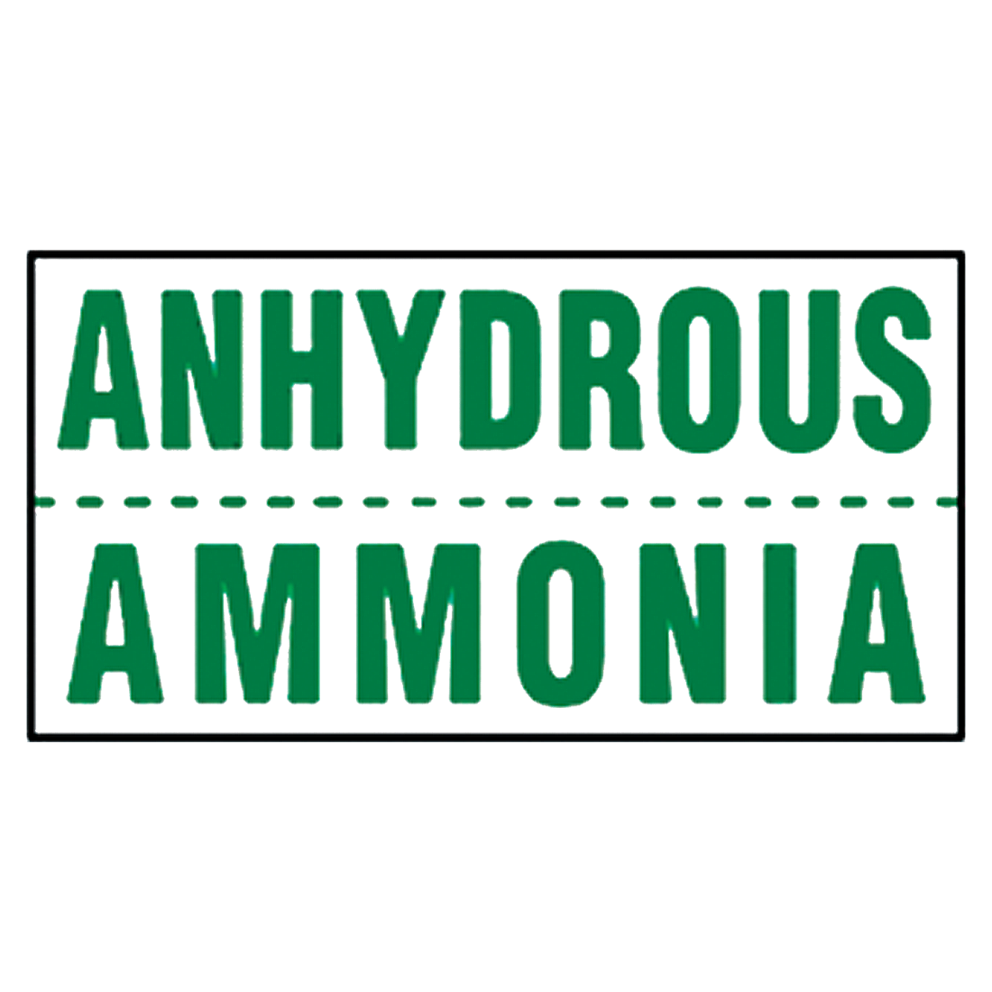 48225G (Mid America Graphics) Decal-Anhyd Amm 4 Grn Letrs 10X24